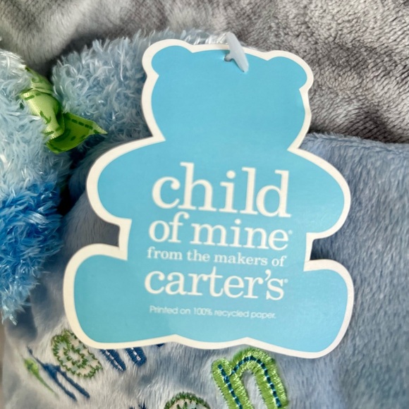 Child of Mine Carter’s Blue Puppy Security Blanket Lovey NWT - Picture 2 of 4